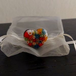 Heart stainless steel ring